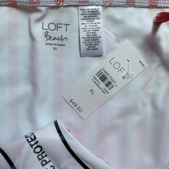 LOFT Braided Striped Bikini Bottom Xl coral zoe - Picture 6 of 6
